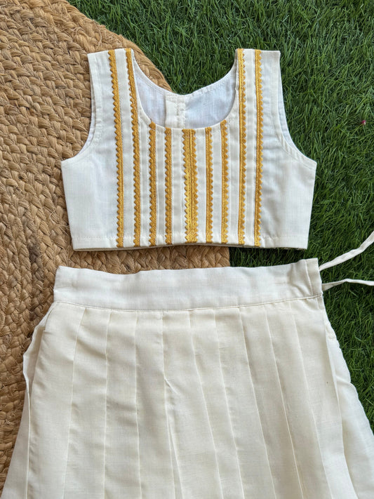 kerala cotton Pattupavada Set