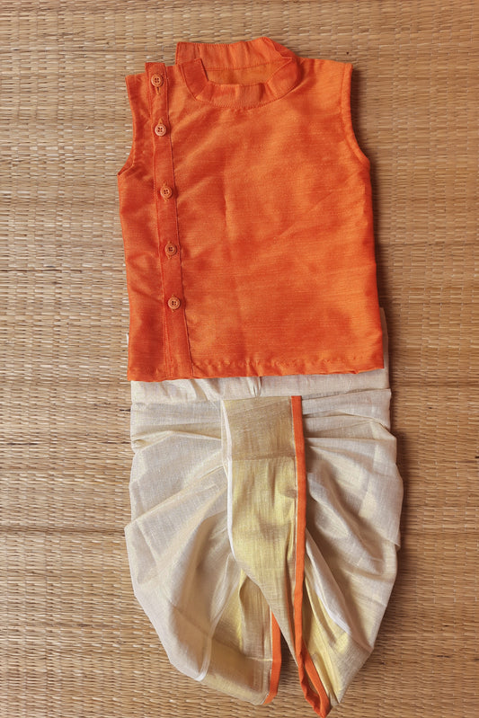 Classic Boy Side Button Kurta and Dhoti - KBBKM002