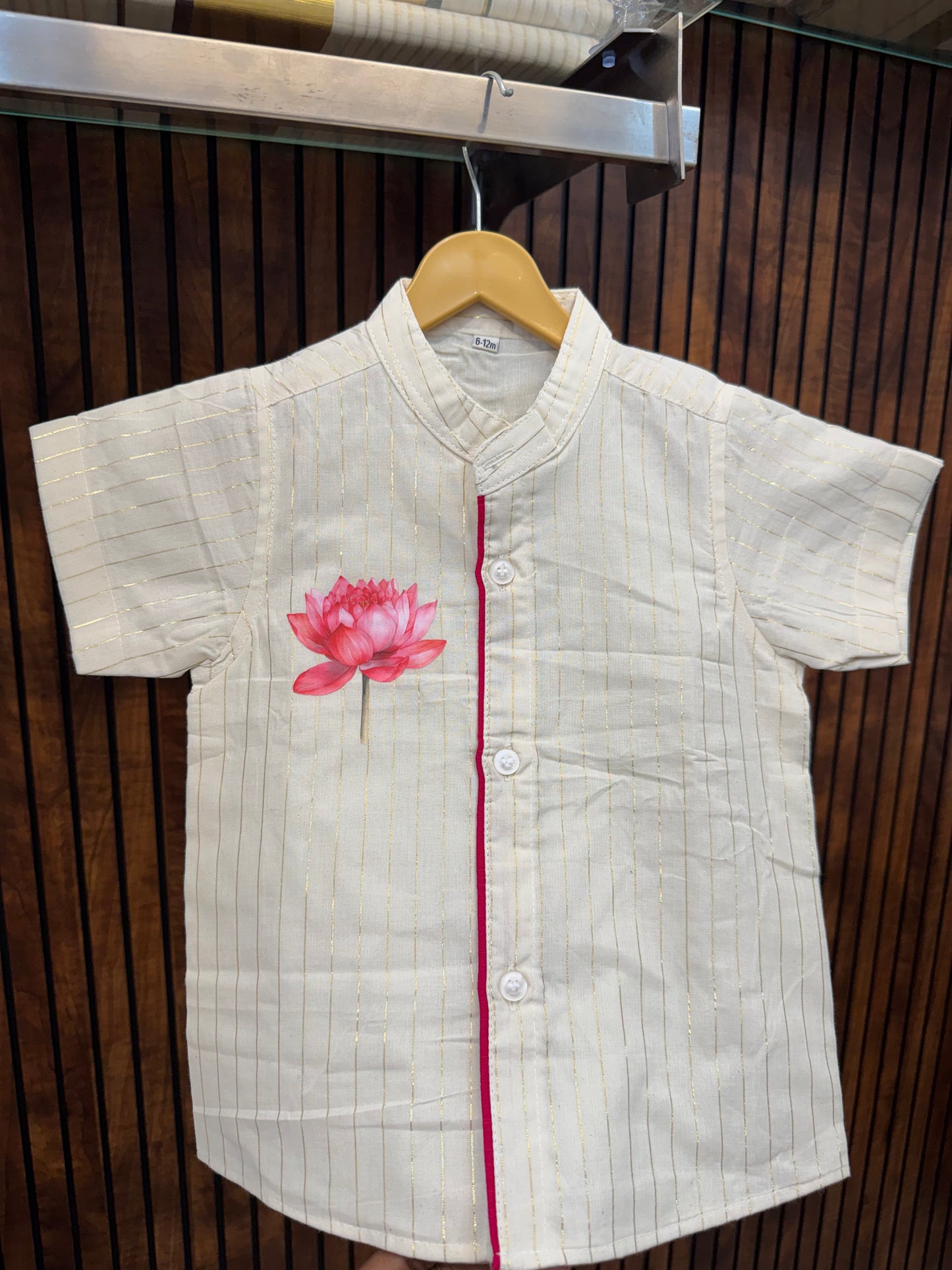 Ivory Stripe Floral Charm Shirt