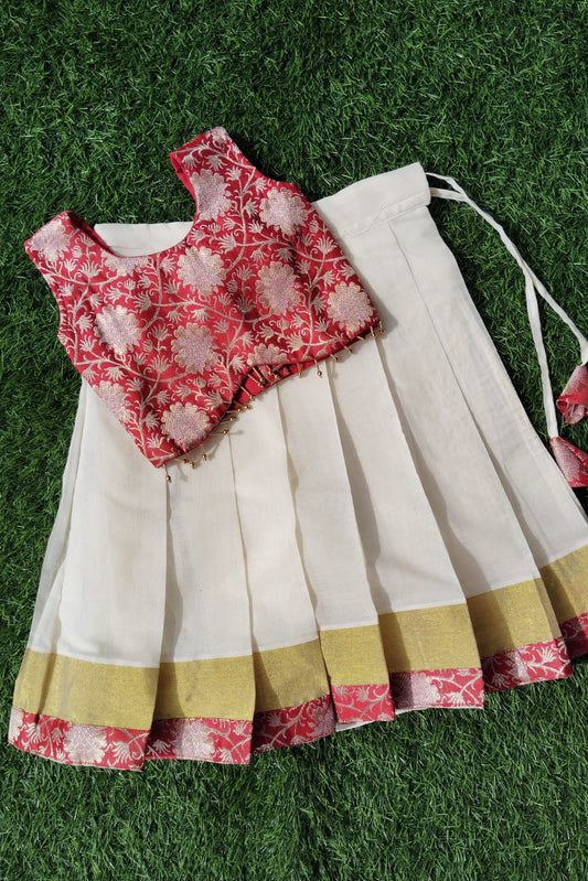 Banarasi Brocade Top & Zeri Skirt - KBGP002