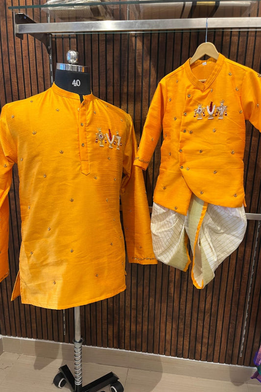 Lord Venkateswara Themed Hand Work Kurtha - KBBHKB006