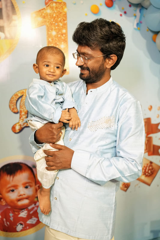 Sky Feather Kurta Set - KBBHK006