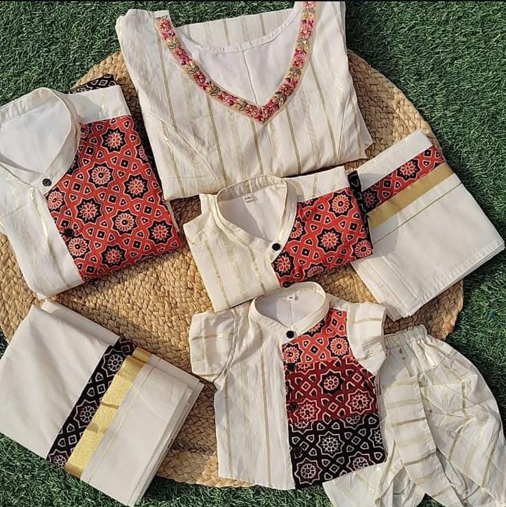 Ajrak 3 pattern Mix Family Combo - KBSATC007