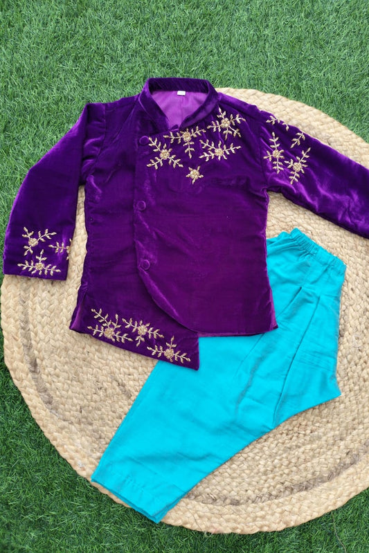 Hand Made Zerdosi Work Kurta and Dhoti - KBBHK029