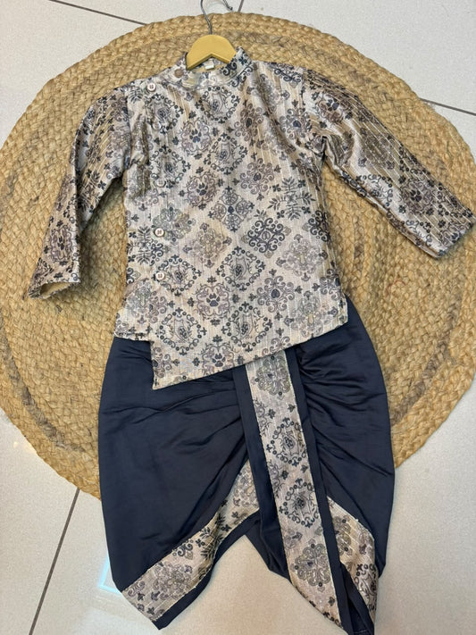 Cotton Kurtha with dhoti -RD