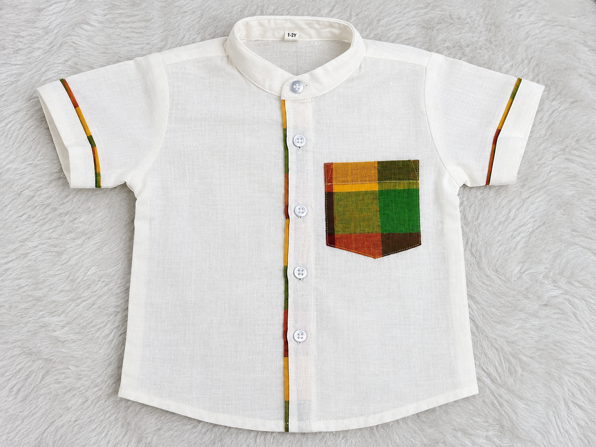 Madras check shirt and dhoti - Design 3 - RDKBBS100-3