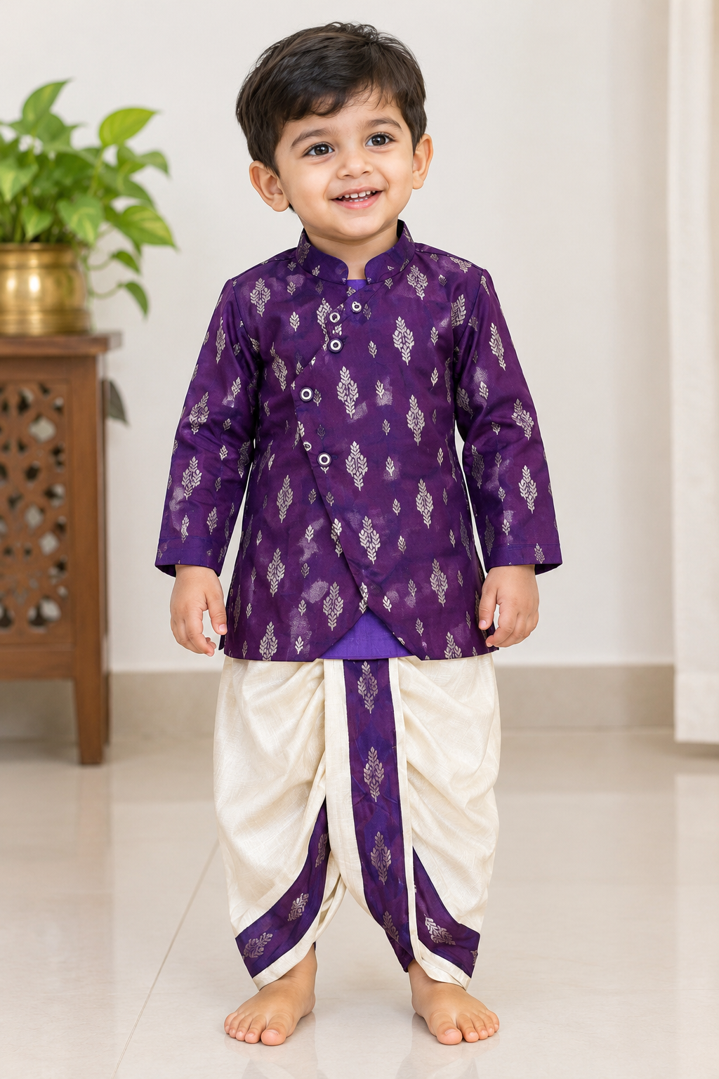 Brocade Kurtha with Dhoti -RD