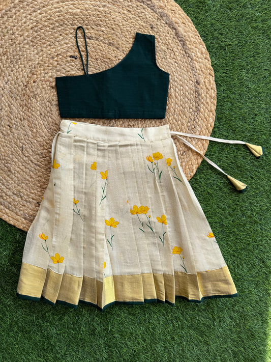 One - Shoulder Top And Skirt Set