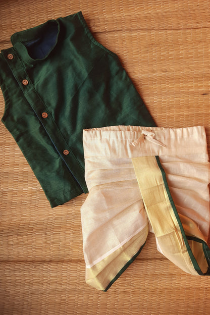 Classic Boy Side Button Kurta and Dhoti -  KBBKM002