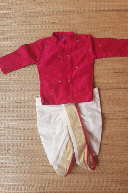 Buttas Work Kurta and Dhoti Pant Set - KBBHK003