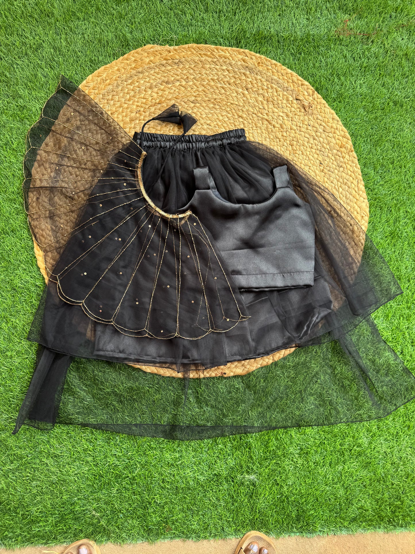 Cape Hand Work Top and Skirt - KBGL001