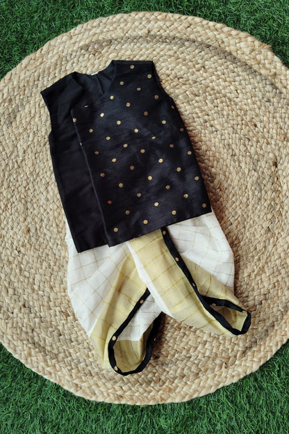 Brocard Coin Design Kurta and Dhoti Pants - KBBKB010