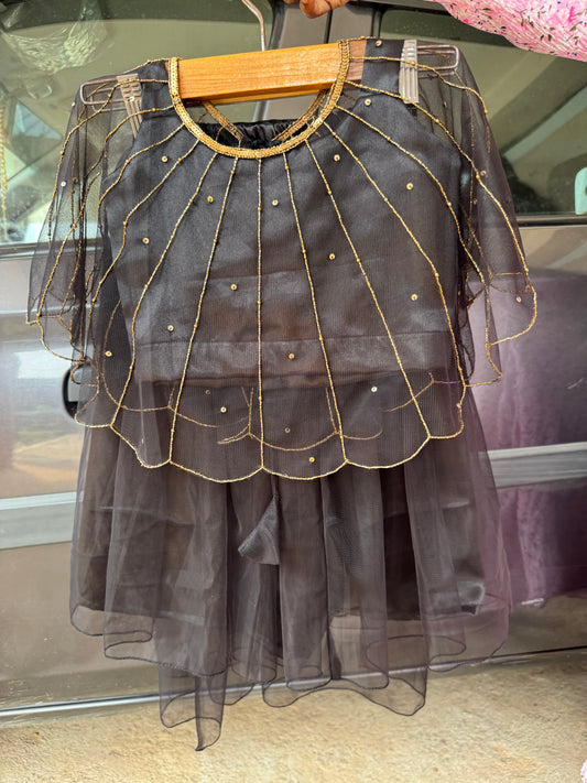 Cape Hand Work Top and Skirt - KBGL001
