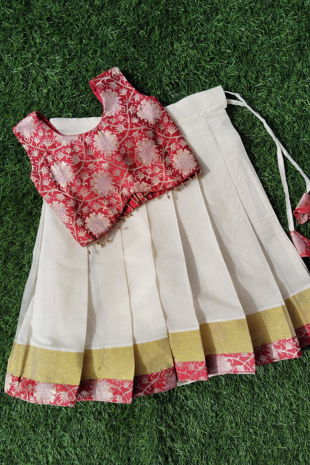 Banarasi Brocade Top & Zeri Skirt - KBGP002