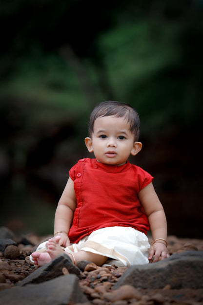 Classic Boy Side Button Kurta and Dhoti -  KBBKM002