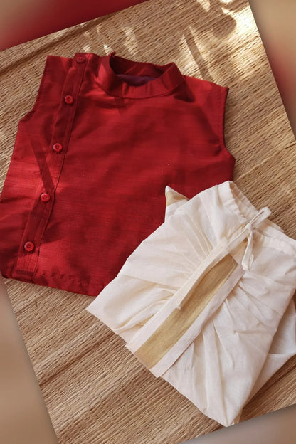 Classic Boy Side Button Kurta and Dhoti -  KBBKM002