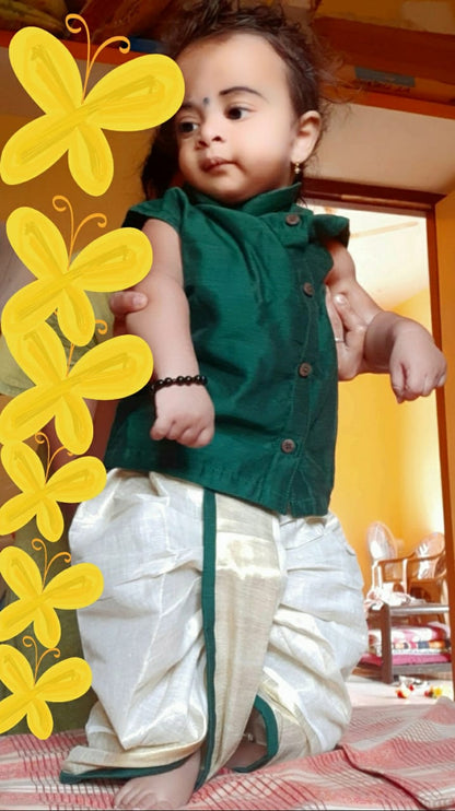 Classic Boy Side Button Kurta and Dhoti -  KBBKM002