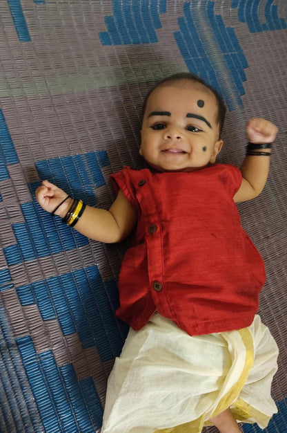 Classic Boy Side Button Kurta and Dhoti -  KBBKM002