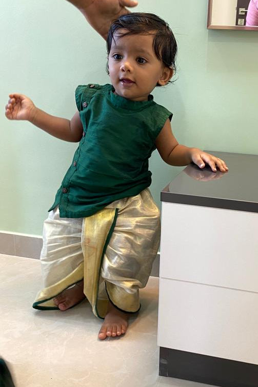 Classic Boy Side Button Kurta and Dhoti -  KBBKM002