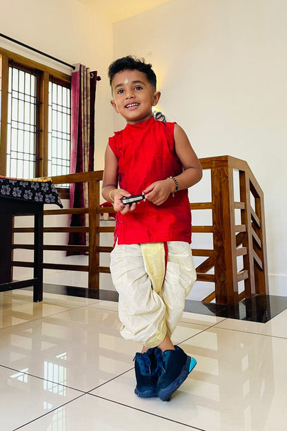 Classic Boy Side Button Kurta and Dhoti -  KBBKM002