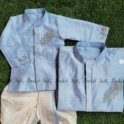 Sky Feather Kurta Set - KBBHK006