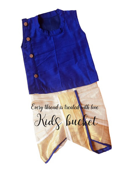 Classic Boy Side Button Kurta and Dhoti -  KBBKM002
