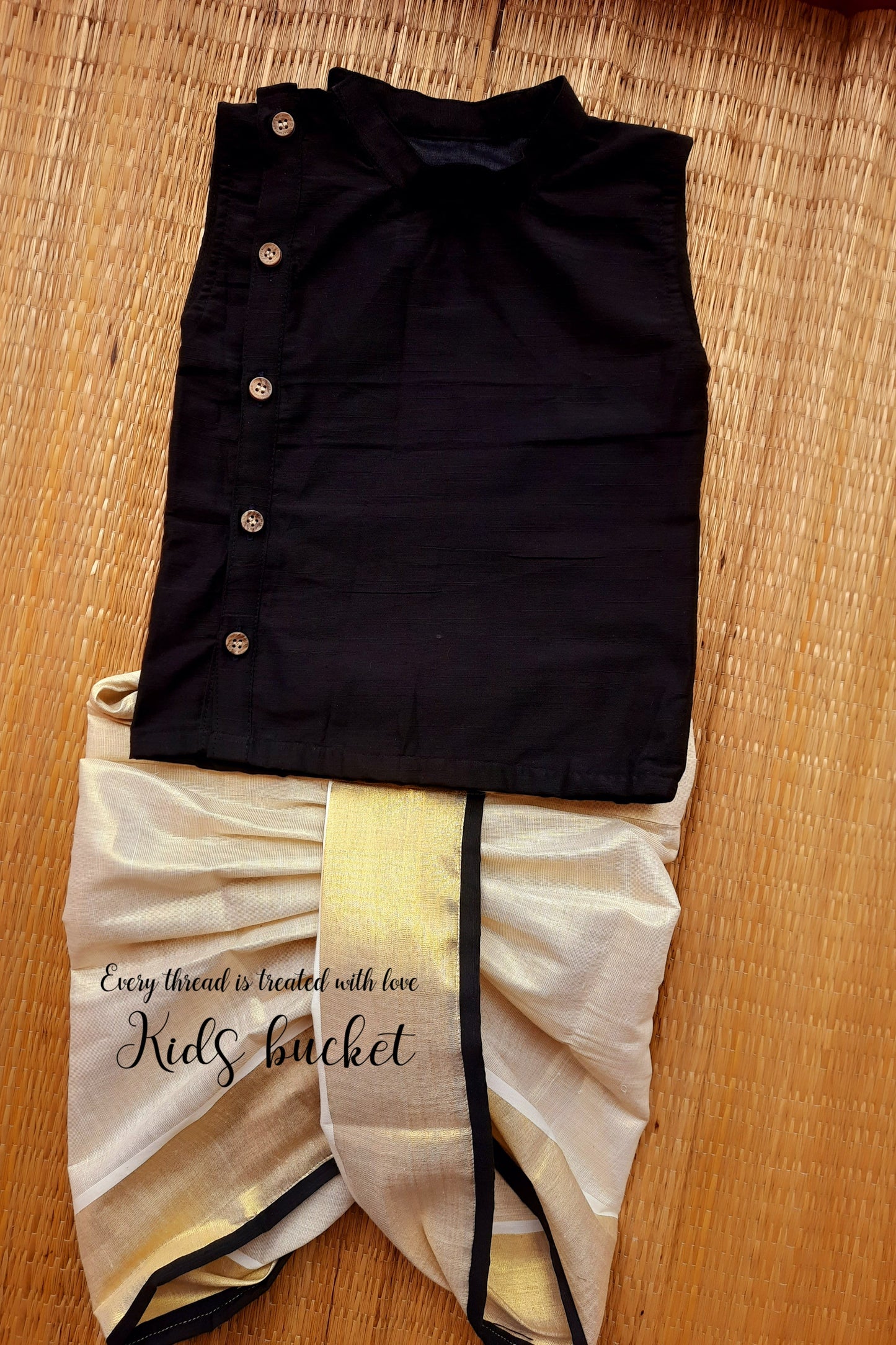 Classic Boy Side Button Kurta and Dhoti -  KBBKM002