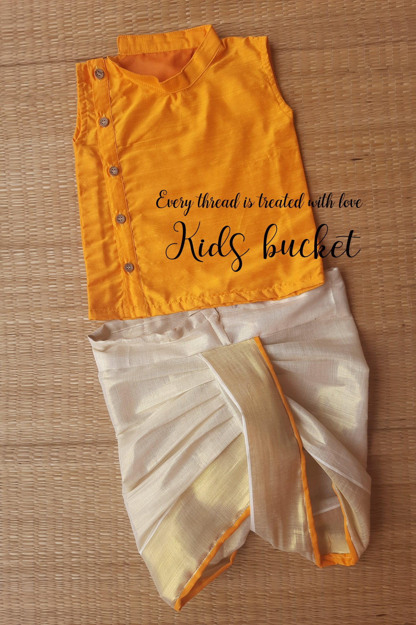 Classic Boy Side Button Kurta and Dhoti -  KBBKM002