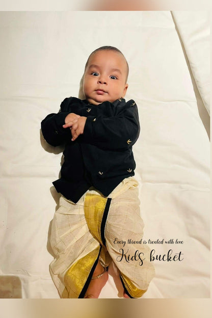 Buttas Work Kurta and Dhoti Pant Set - KBBHK003