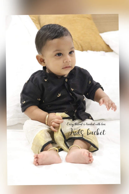 Buttas Work Kurta and Dhoti Pant Set - KBBHK003