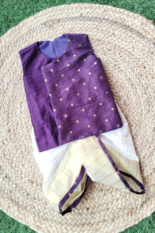 Brocard Coin Design Kurta and Dhoti Pants - KBBKB010