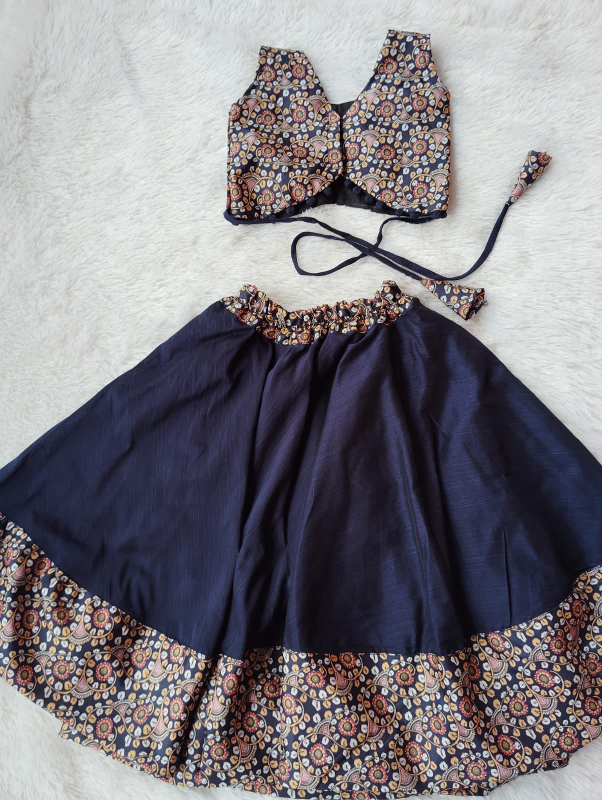 Ajrak Sapphire Ethnic Skirt Set - KBGPB024