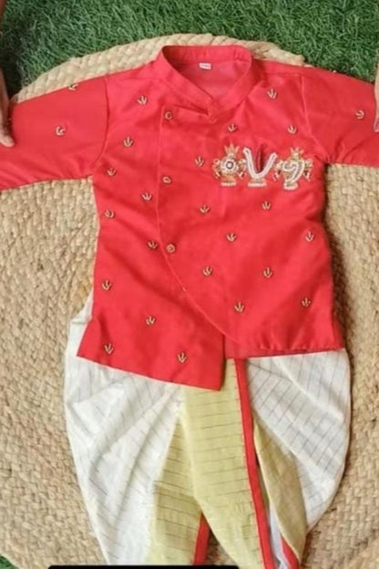 Lord Venkateswara Themed Hand Work Kurtha - KBBHKB006