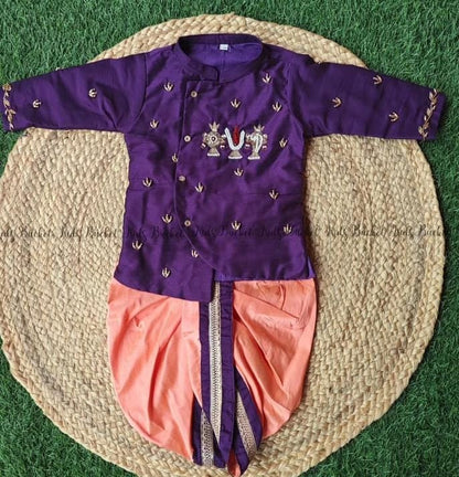 Lord Venkateswara Themed Hand Work Kurtha - KBBHKB006