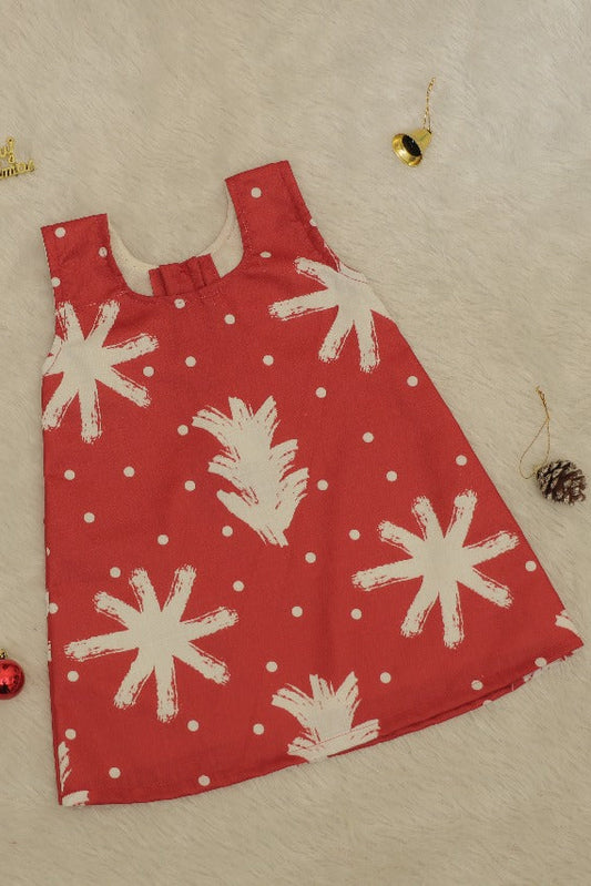 Aline Xmas Print Frock - KBGXF014