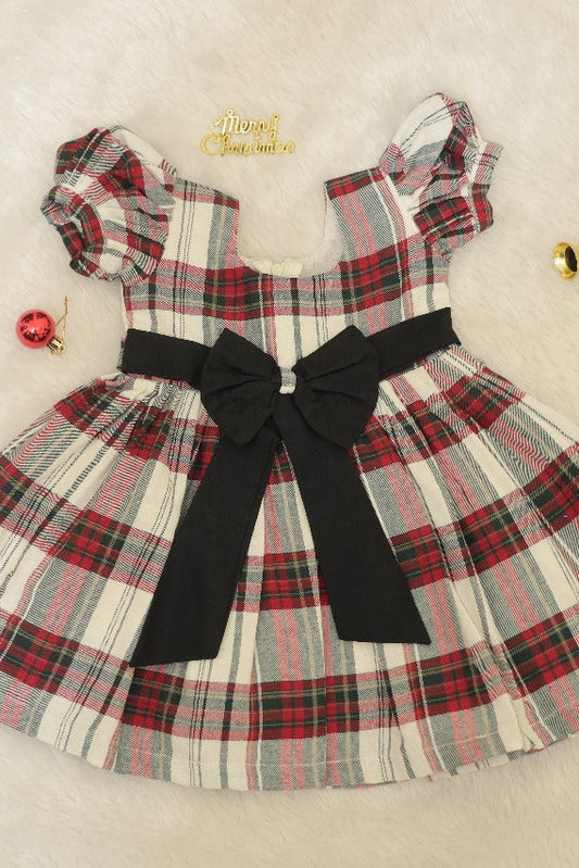 Classic Christmas Check Dress - KBGXF010