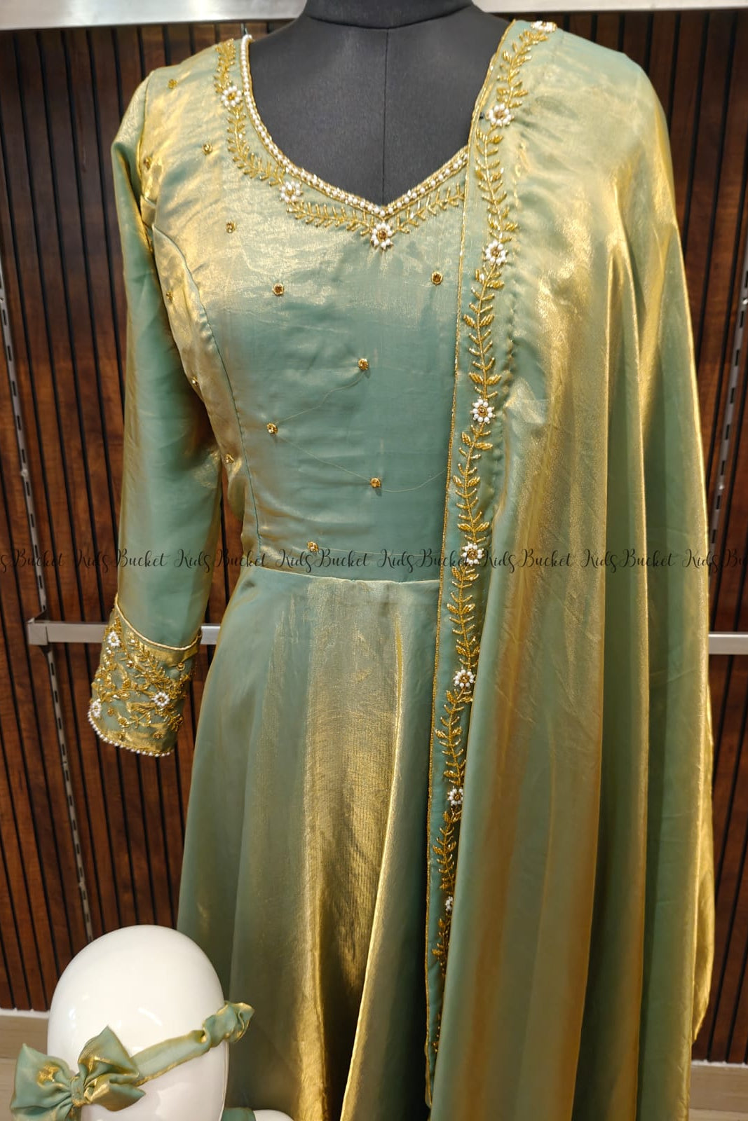 Sage Blossom Anarkali - KBWA001