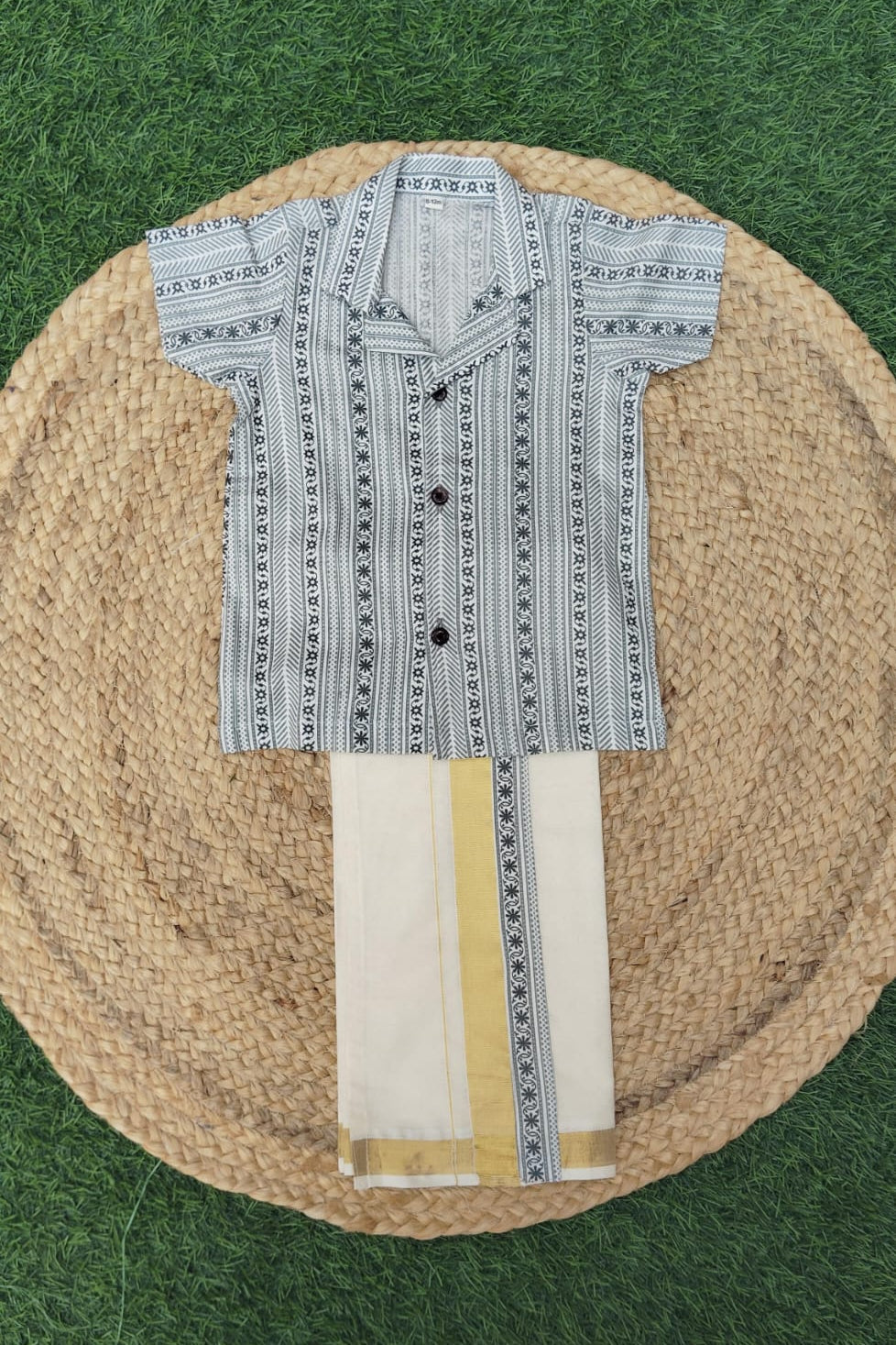 Grey Ethnic Fusion Set - KBBS014