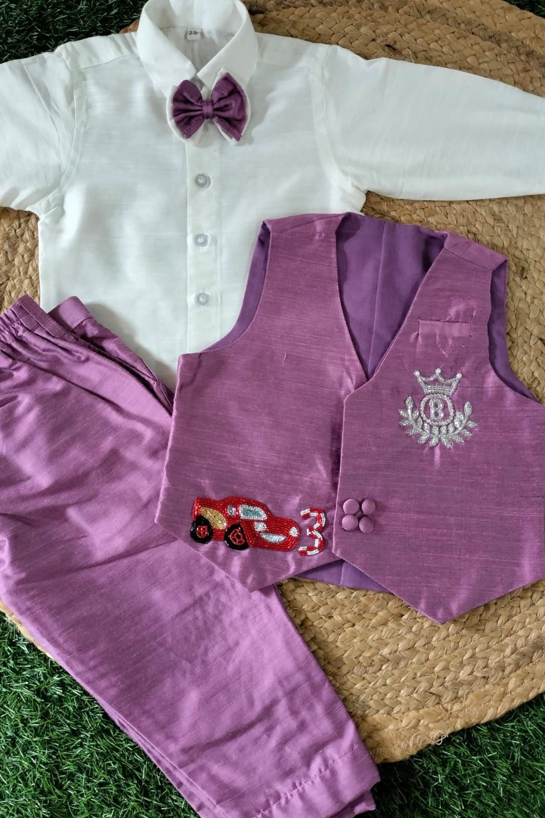 Birthday Party Suit - Car and Number - KBBHPS001