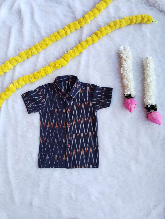 Ikat blurred Print Shirt - KBBIS002