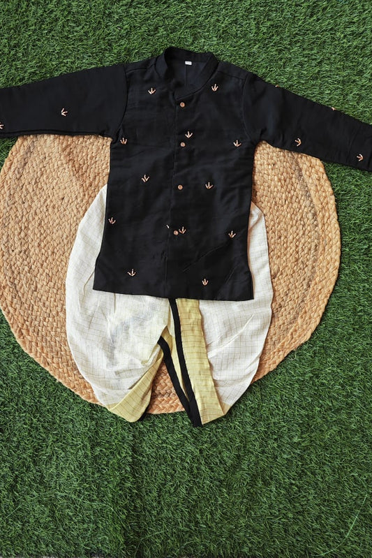 Buttas Work Kurta and Dhoti Pant Set - KBBHK003