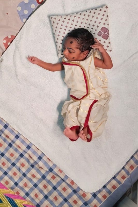 Half Inch Stripes Border kurta and dhoti  - KBBHK004