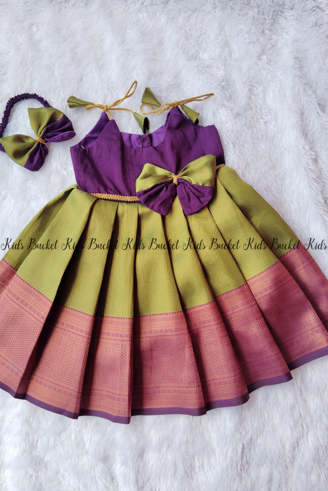 Banasari Flower Tie Frock - KBGF012
