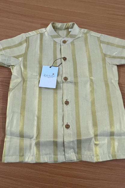 Half Inch Stripes Shirt & Dhoti - KBBSD013