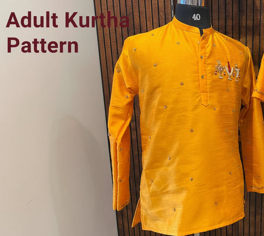 Lord Venkateshwara Themed Kurtha & Dhoti Sets Violet With Peach-KBBHK012