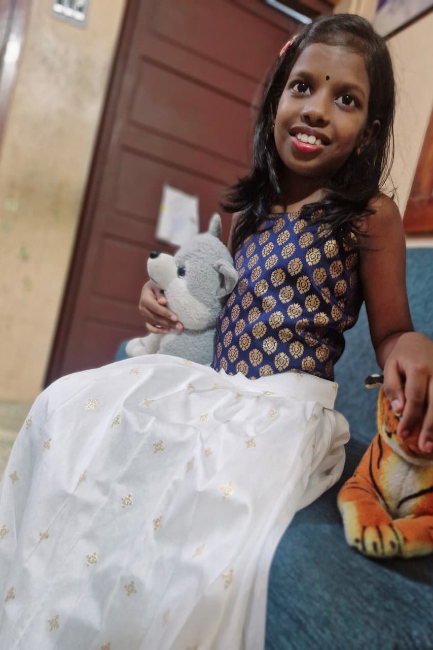 Bhavya Neelam Pattupavada Set - KBGBP021