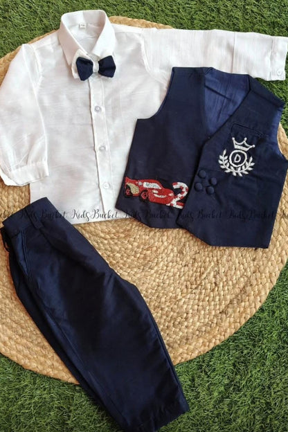 Birthday Party Suit - Car and Number - KBBHPS001