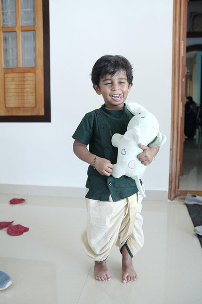 Classic Boy Side Button Kurta and Dhoti -  KBBKM002