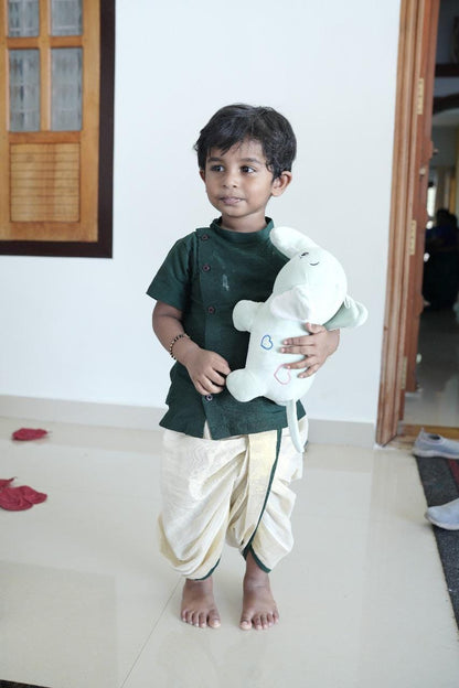 Classic Boy Side Button Kurta and Dhoti -  KBBKM002