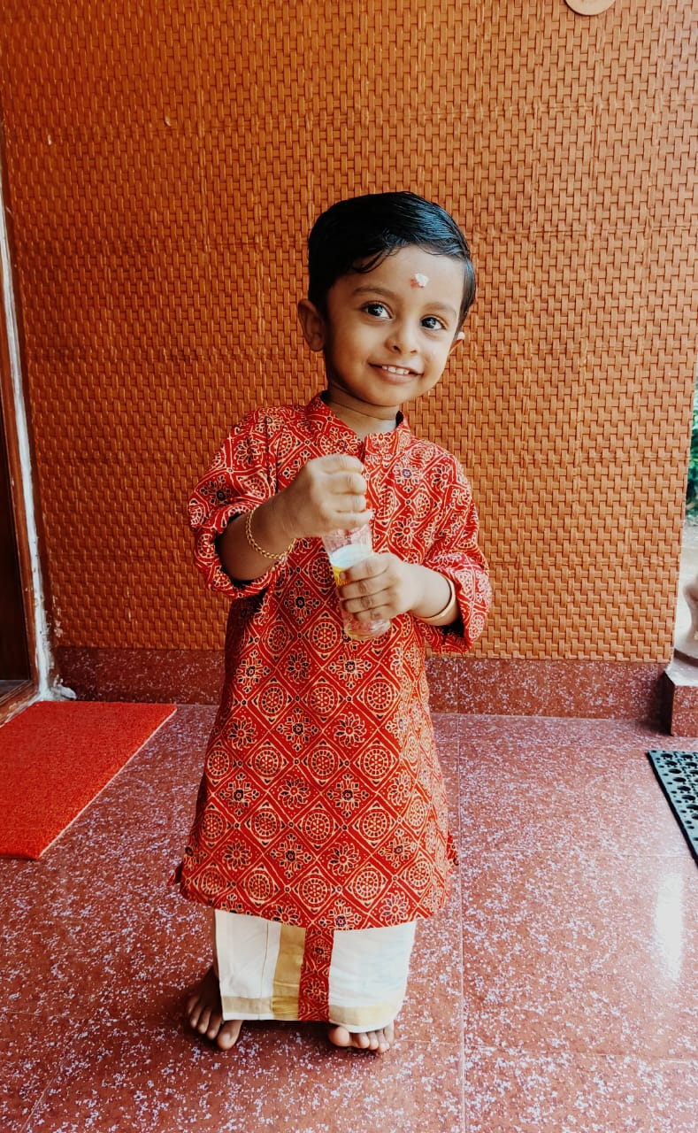 Ajrak Print Kurta and Vesti - KBBAK001